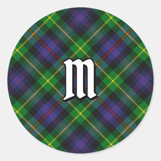 Clan Farquharson Tartan Classic Round Sticker (Vorderseite)
