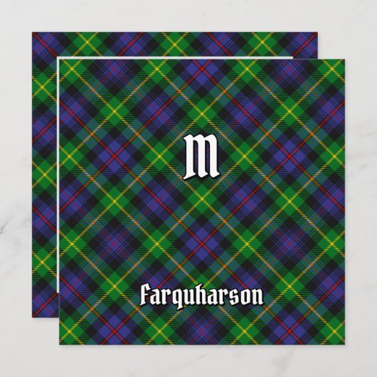 Clan Farquharson Tartan Einladung (Vorne/Hinten)