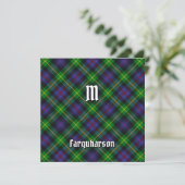 Clan Farquharson Tartan Einladung (Stehend Vorderseite)