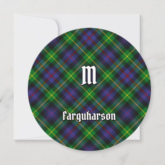 Clan Farquharson Tartan Einladung (Vorderseite)
