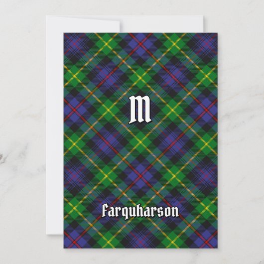 Clan Farquharson Tartan Einladung (Vorderseite)