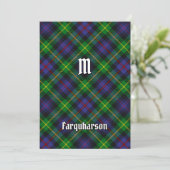 Clan Farquharson Tartan Einladung (Stehend Vorderseite)