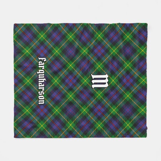 Clan Farquharson Tartan Fleece Blanket (Vorderseite (Horizontal))