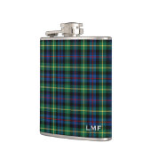 Clan Farquharson Tartan Monogram Flachmann (Links)