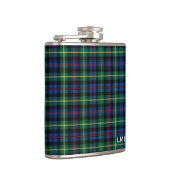 Clan Farquharson Tartan Monogram Flachmann (Rechts)
