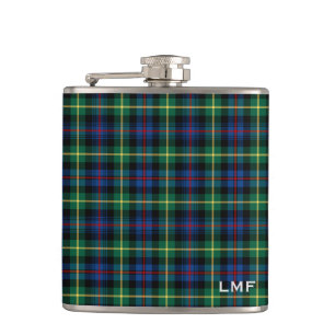 Clan Farquharson Tartan-Monogramm Flachmann