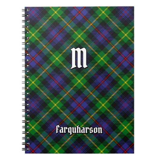 Clan Farquharson Tartan Notebook Notizblock (Vorderseite)