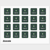 Clan Farquharson Tartan Square Sticker (Blatt)