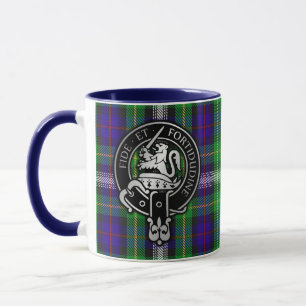 Clan Farquharson Wappen & Dress Tartan Tasse