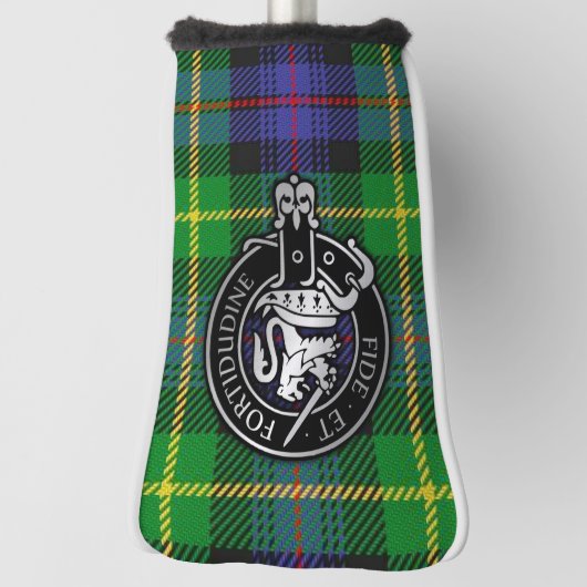 Clan Farquharson Wappen & Tartan Golf Headcover (Rotieren 90)