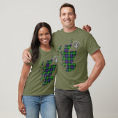 Clan Farquharson Wappen & Tartan Karte T-Shirt (Unisex)