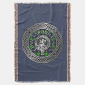 Clan Farquharson Wappen & Tartan Knot Decke (Vorderseite Vertikal)