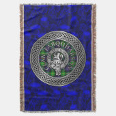 Clan Farquharson Wappen & Tartan Knot Decke (Vorderseite Vertikal)