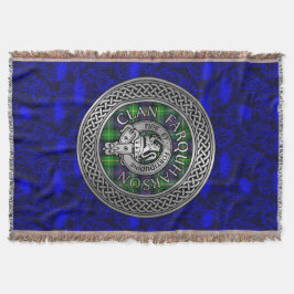 Clan Farquharson Wappen & Tartan Knot Decke