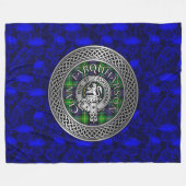 Clan Farquharson Wappen & Tartan Knot Fleecedecke (Vorderseite (Horizontal))
