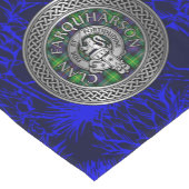 Clan Farquharson Wappen & Tartan Knot Kurzer Tischläufer (Ecke)