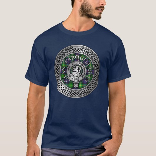 Clan Farquharson Wappen & Tartan Knot T-Shirt (Vorderseite)