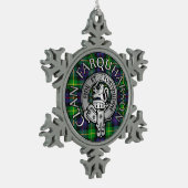Clan Farquharson Wappen & Tartan Schneeflocken Zinn-Ornament (Links)