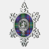 Clan Farquharson Wappen & Tartan Schneeflocken Zinn-Ornament (Rechts)
