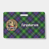 Clan Farquharson Wappen über Tartan