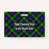 Clan Farquharson Wappen über Tartan Ausweis (Rückseite)