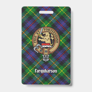 Clan Farquharson-Wappen über Tartan Ausweis