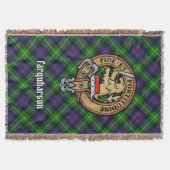 Clan Farquharson-Wappen über Tartan Decke (Vorderseite)
