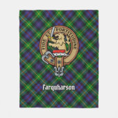 Clan Farquharson Wappen über Tartan Fleecedecke (Vorderseite)