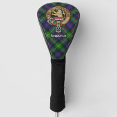 Clan Farquharson Wappen über Tartan Golf Headcover (Vorderseite)