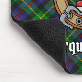 Clan Farquharson Wappen über Tartan Mousepad (Ecke)