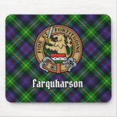 Clan Farquharson Wappen über Tartan Mousepad (Vorne)