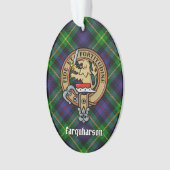 Clan Farquharson Wappen über Tartan Ornament (Vorderseite)