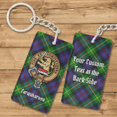 Clan Farquharson Wappen über Tartan Schlüsselanhän Schlüsselanhänger