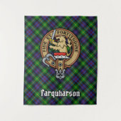 Clan Farquharson Wappen über Tartan Wandteppich (Vorderseite)
