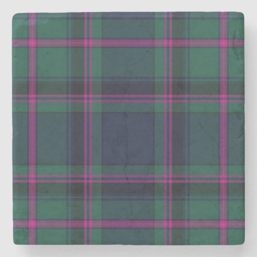 Clan-Fassbindertartan-karierter SteinUntersetzer (Vorderseite)