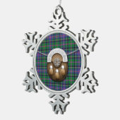 Clan-FassbinderTartan und Sporran Schneeflocken Zinn-Ornament (Rechts)