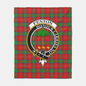 Clan Fenton Tartan Kariert Fleecedecke (Vorderseite)