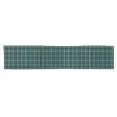 Clan Ferguson Green und Royal Blue Scottish Tartan Kurzer Tischläufer (Horizontal)