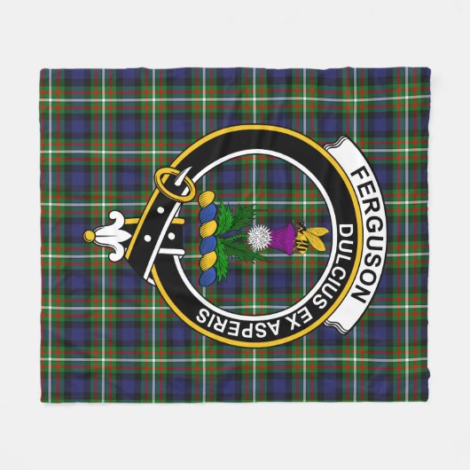Clan Ferguson Modern Tartan Kariert Fleecedecke (Vorderseite (Horizontal))