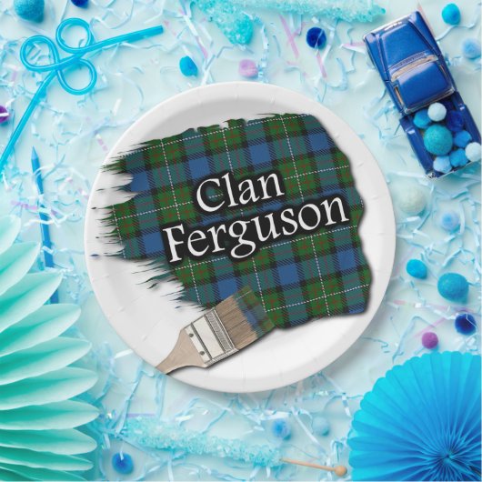 Clan Ferguson Scottish Tartan Paint Brush Pappteller (Party)
