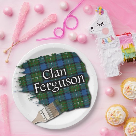 Clan Ferguson Scottish Tartan Paint Brush Pappteller (Party)