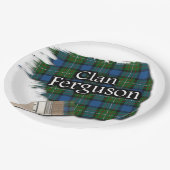 Clan Ferguson Scottish Tartan Paint Brush Pappteller (Schrägansicht)