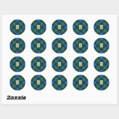 Clan Ferguson Tartan Classic Round Sticker (Blatt)