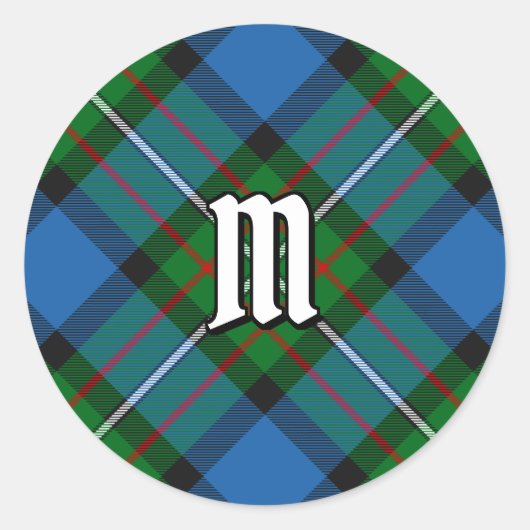Clan Ferguson Tartan Classic Round Sticker (Vorderseite)