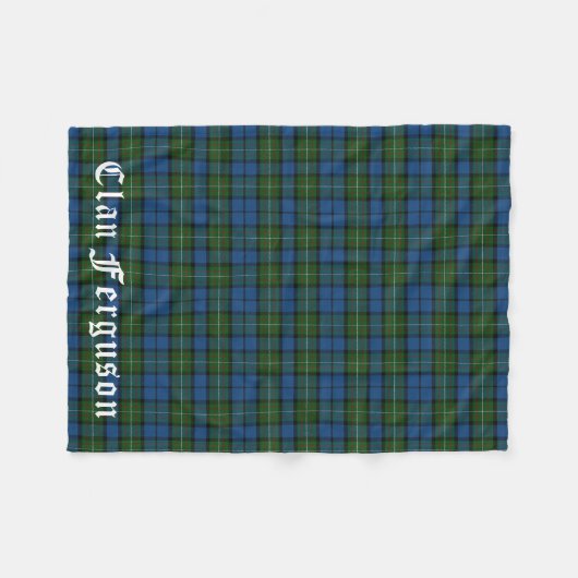 Clan Ferguson Tartan Fleecedecke (Vorderseite (Horizontal))