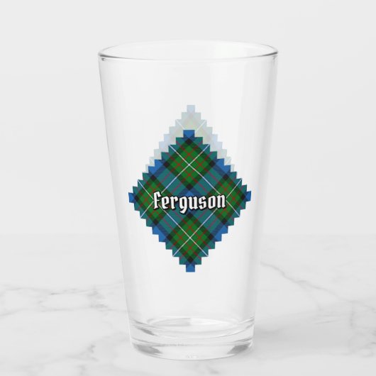 Clan Ferguson Tartan Glass Glas (Rückseite)
