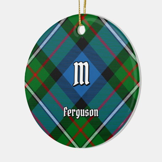 Clan Ferguson Tartan Keramik Ornament Obelisk (Links)