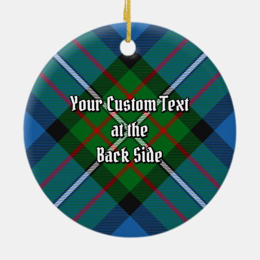 Clan Ferguson Tartan Keramik Ornament Obelisk (Hinten)