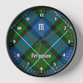 Clan Ferguson Tartan Large Clock Uhr (Vorderseite)