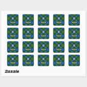 Clan Ferguson Tartan Square Sticker (Blatt)